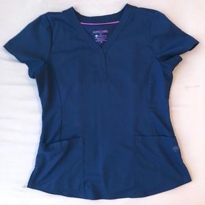 navy blue women scrub set medium